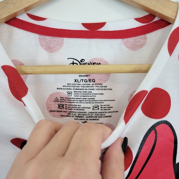 DISNEY | Minnie Mouse Polka Dot Crop Top XL - Picture 3 of 6